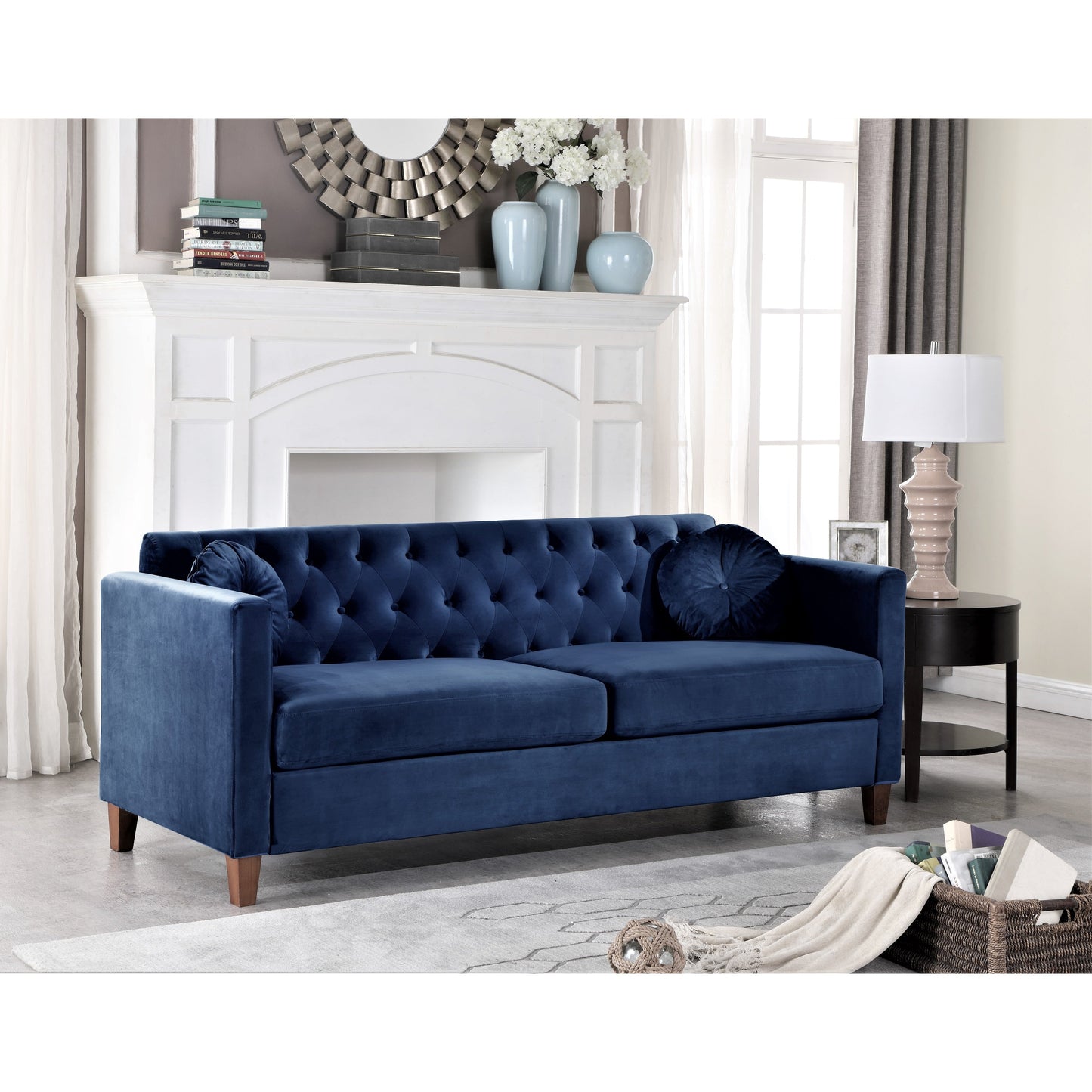 Canapé Chesterfield classique en velours Lory Kitts