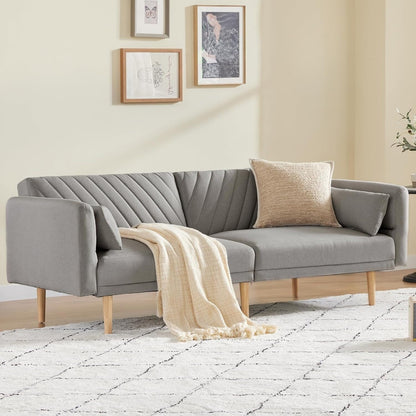 Canapé-lit convertible en futon avec oreillers