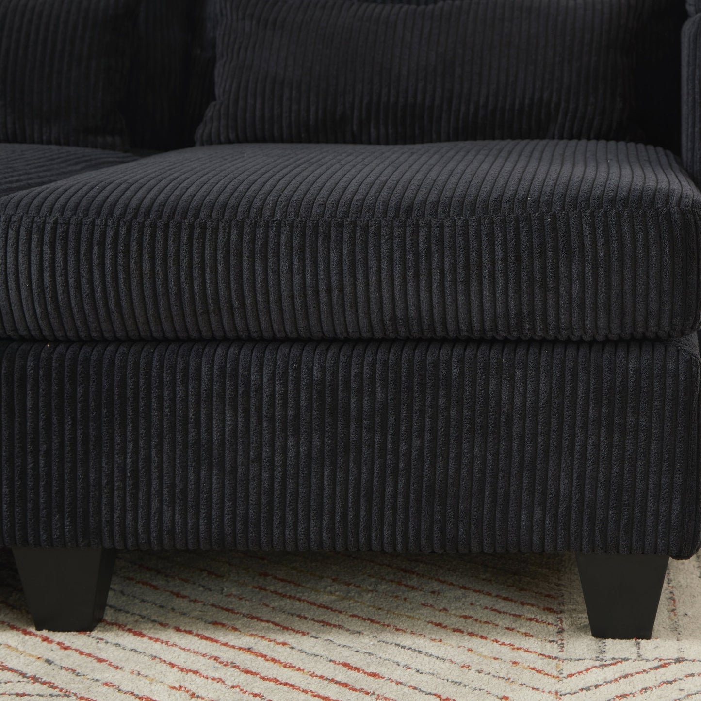 Canapé-lit en velours côtelé avec ports USB