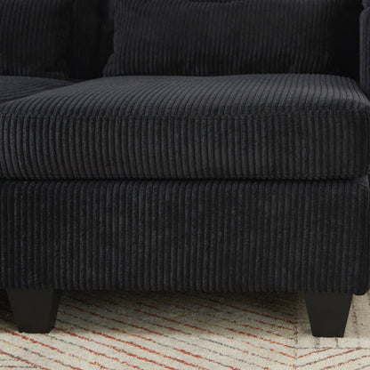 Canapé-lit en velours côtelé avec ports USB