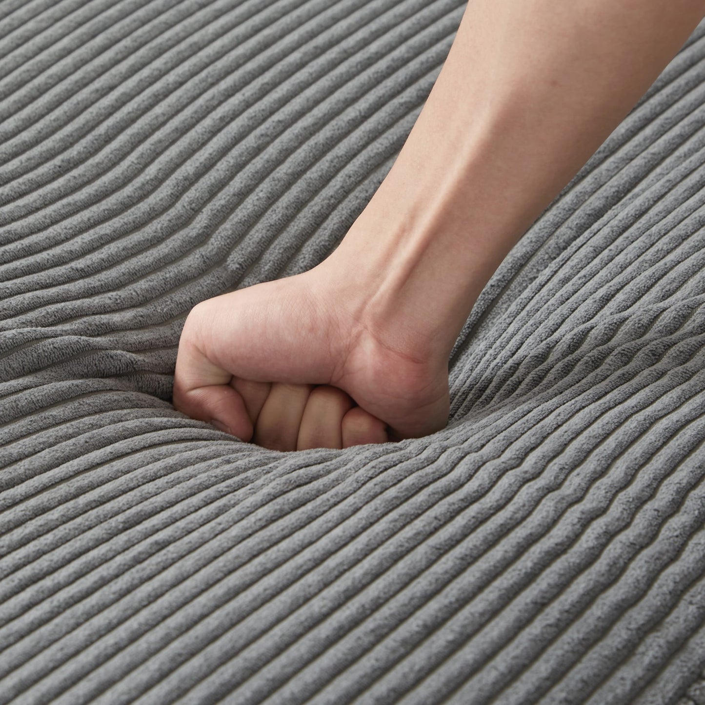 Canapé-lit en velours côtelé avec ports USB