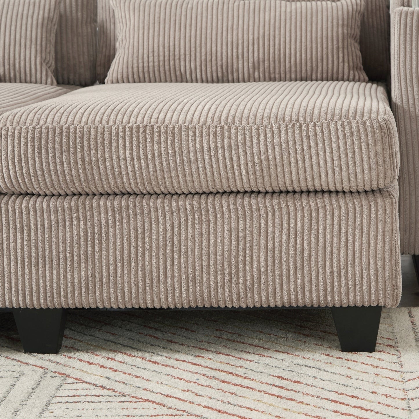 Canapé-lit en velours côtelé avec ports USB