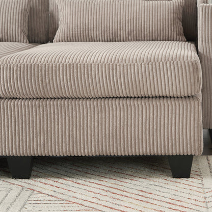 Canapé-lit en velours côtelé avec ports USB