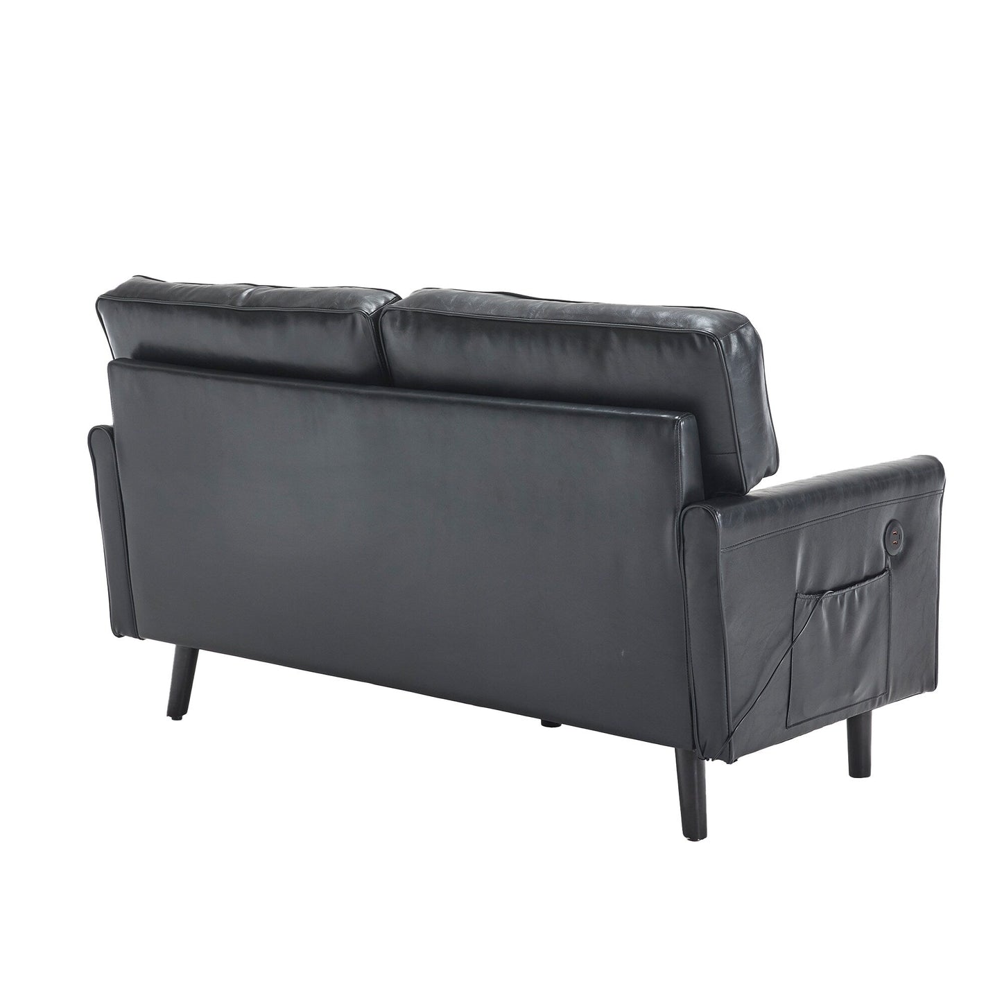 Canapé deux places, canapé pour salon, petit canapé avec port USB et housse de coussin amovible