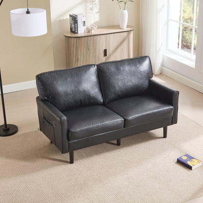 Canapé deux places, canapé pour salon, petit canapé avec port USB et housse de coussin amovible