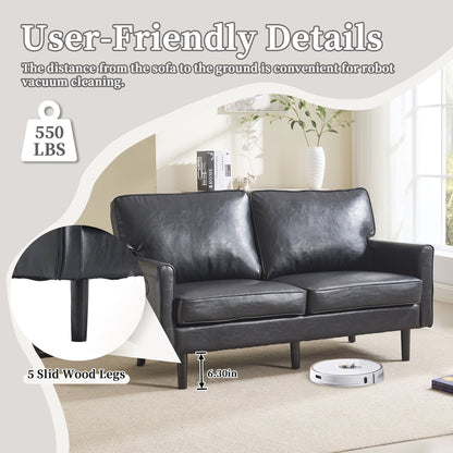 Canapé deux places, canapé pour salon, petit canapé avec port USB et housse de coussin amovible