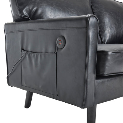 Canapé deux places, canapé pour salon, petit canapé avec port USB et housse de coussin amovible