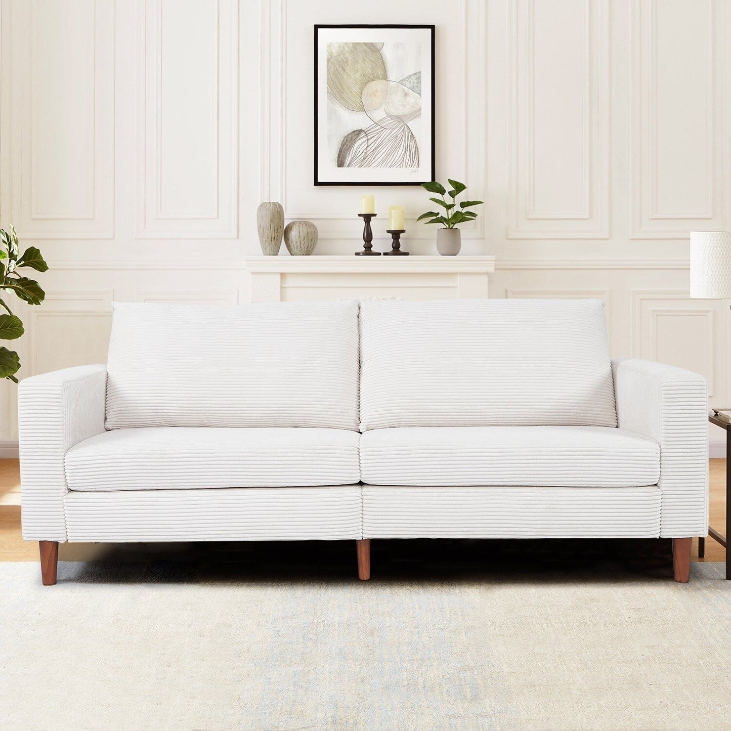 82,7 canapés pour le salon, canapés causeuse confortables, canapé causeuse en velours côtelé, montage facile pour les petits espaces