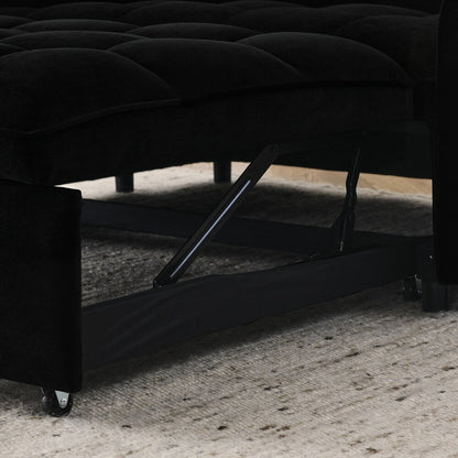 Canapé-lit deux places avec lit gigogne et dossier réglable