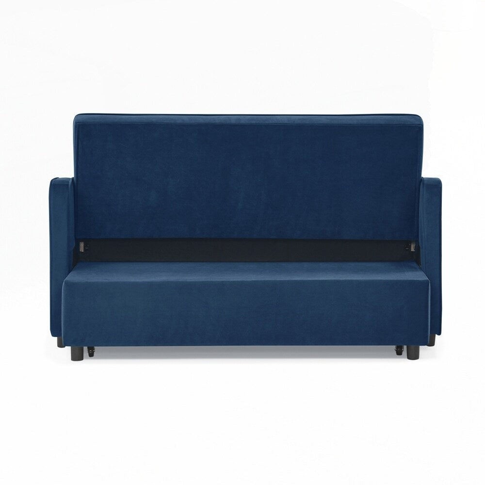 Canapé-lit deux places avec lit gigogne et dossier réglable