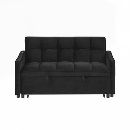 Canapé-lit deux places avec lit gigogne et dossier réglable