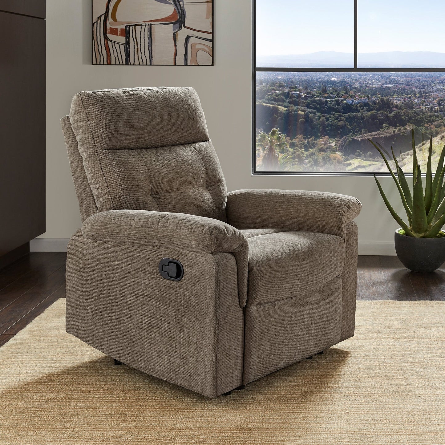 Fauteuil inclinable manuel en tissu chenille Lufkin par iNSPIRE Q Classic