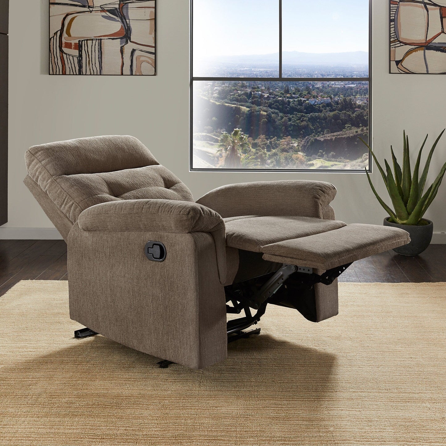 Fauteuil inclinable manuel en tissu chenille Lufkin par iNSPIRE Q Classic