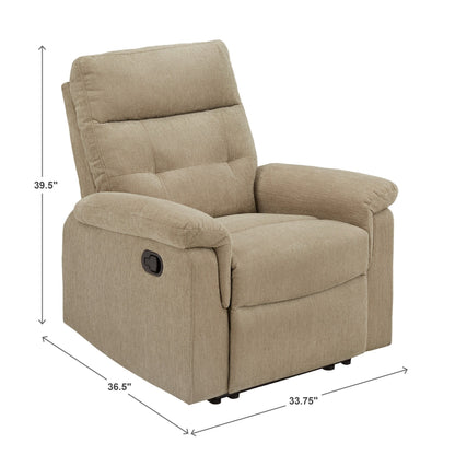 Fauteuil inclinable manuel en tissu chenille Lufkin par iNSPIRE Q Classic