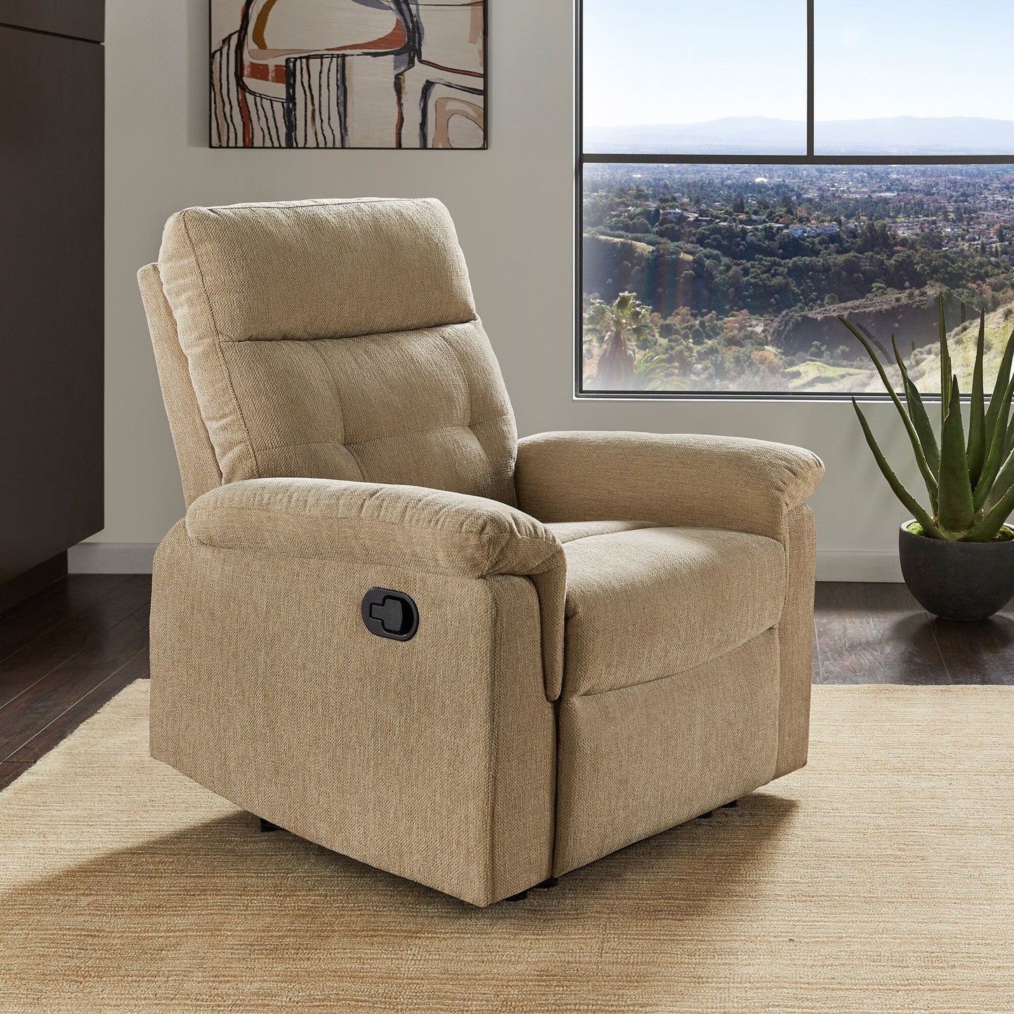 Fauteuil inclinable manuel en tissu chenille Lufkin par iNSPIRE Q Classic