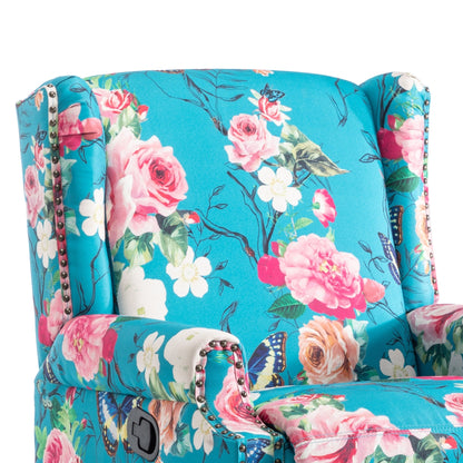 Fauteuil inclinable pivotant à motif floral de 29 po de largeur