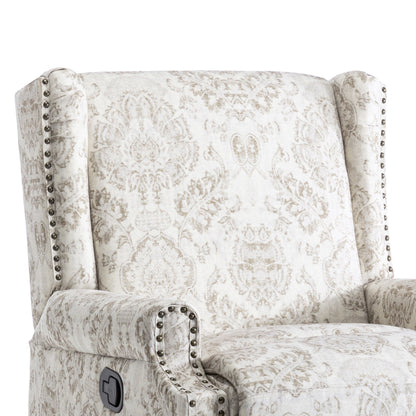 Fauteuil inclinable pivotant à motif floral de 29 po de largeur