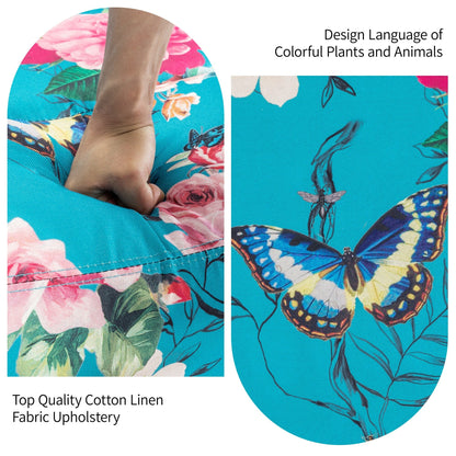 Fauteuil inclinable pivotant à motif floral de 29 po de largeur