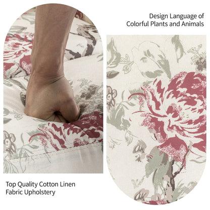 Fauteuil inclinable pivotant à motif floral de 29 po de largeur