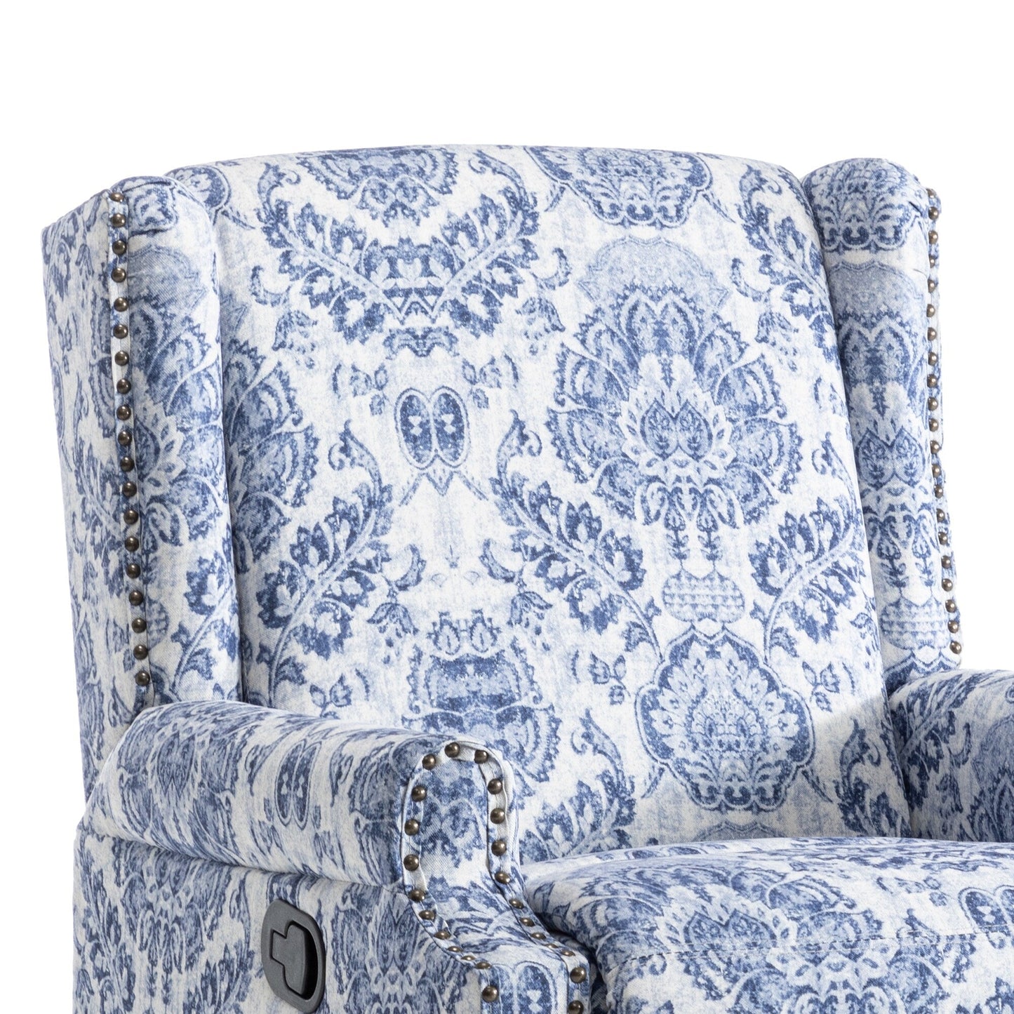 Fauteuil inclinable pivotant à motif floral de 29 po de largeur