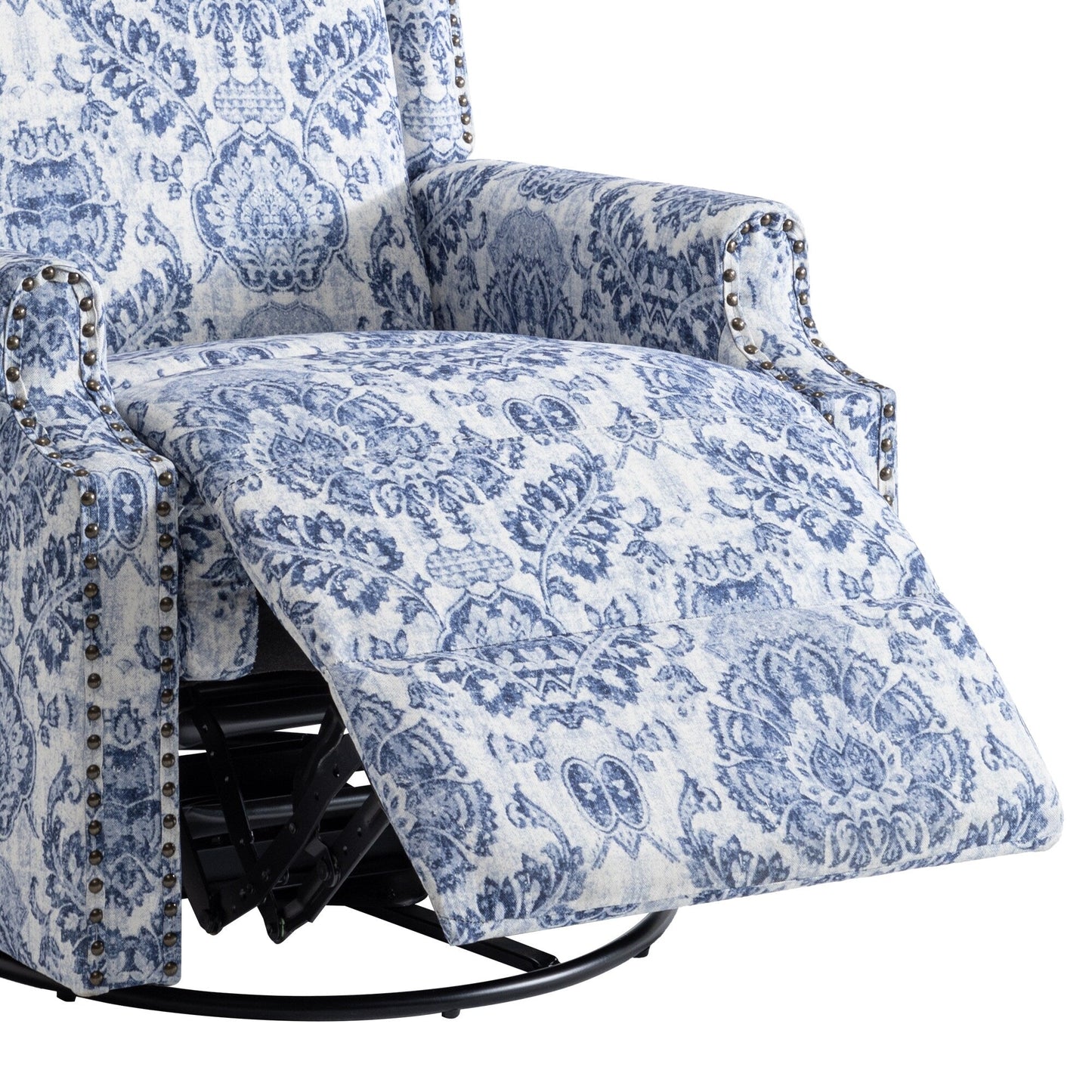 Fauteuil inclinable pivotant à motif floral de 29 po de largeur
