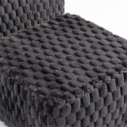 Canapé de compression en velours côtelé luxueux Lingge avec pouf