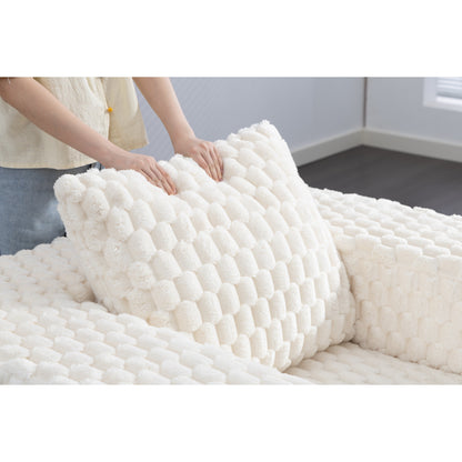 Canapé de compression en velours côtelé luxueux Lingge avec pouf