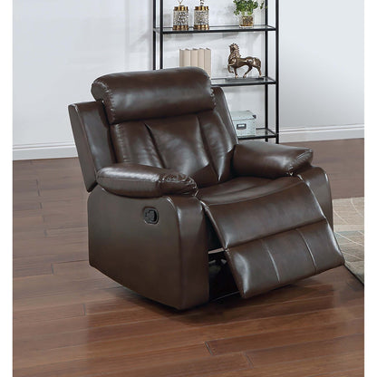 Fauteuil inclinable simple luxueux avec revêtement en similicuir moelleux et fonction d'inclinaison manuelle