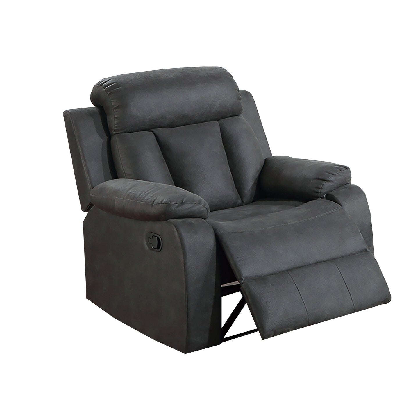 Fauteuil inclinable simple luxueux avec revêtement en similicuir moelleux et fonction d'inclinaison manuelle