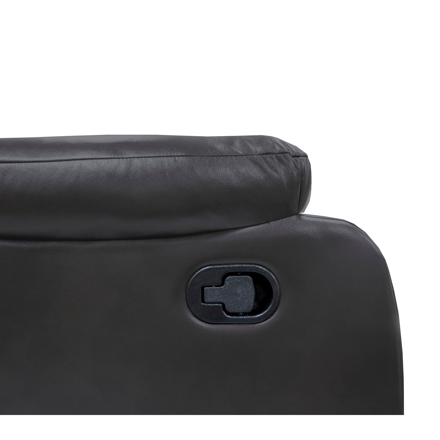 Fauteuil inclinable simple luxueux avec revêtement en similicuir moelleux et fonction d'inclinaison manuelle