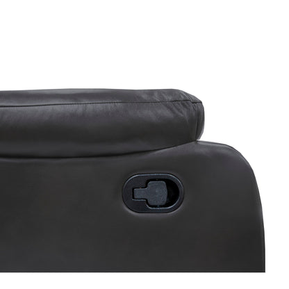 Fauteuil inclinable simple luxueux avec revêtement en similicuir moelleux et fonction d'inclinaison manuelle