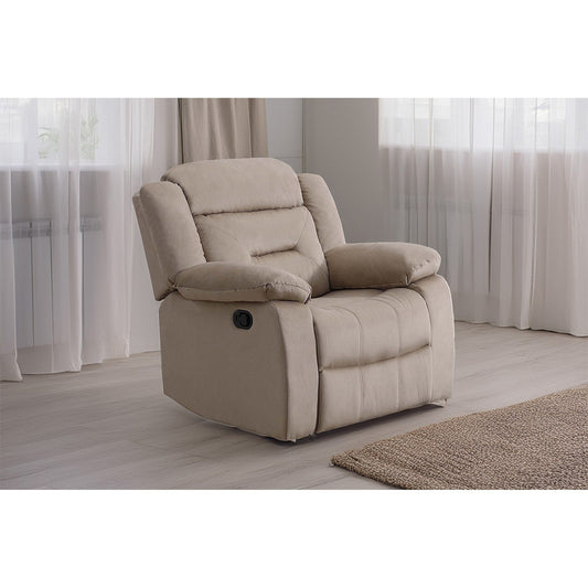 Fauteuil inclinable simple luxueux en velours avec accoudoirs moelleux et appui-tête rembourré pour une détente ultime
