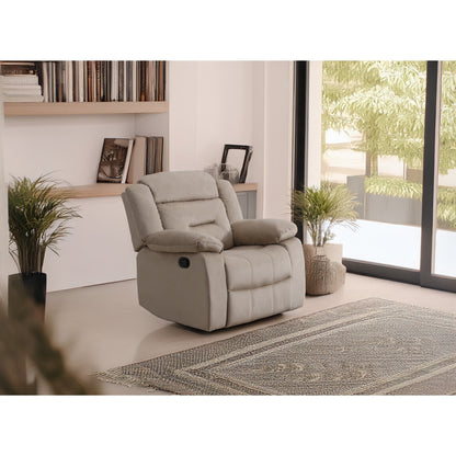 Fauteuil inclinable simple luxueux en velours avec accoudoirs moelleux et appui-tête rembourré pour une détente ultime