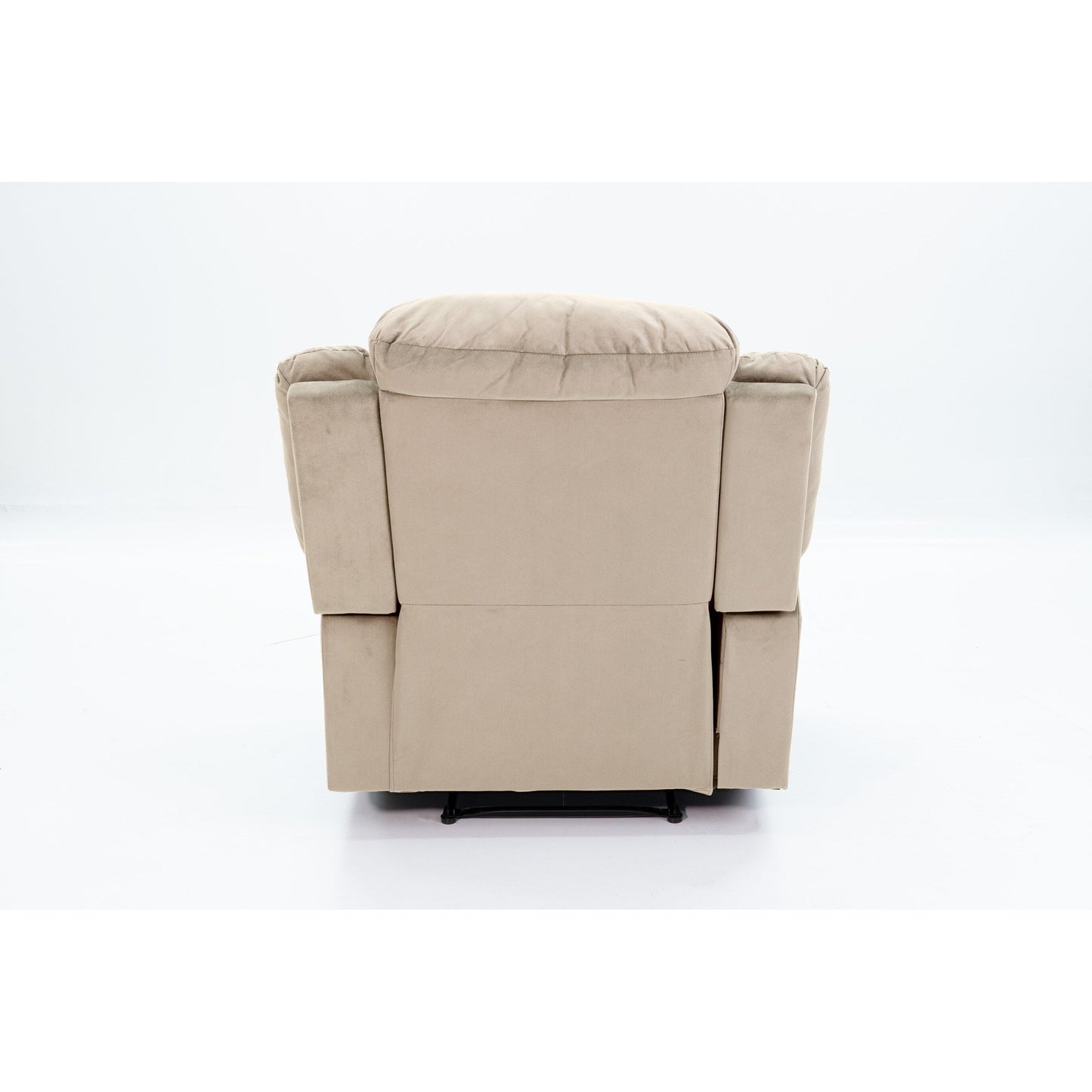 Fauteuil inclinable simple luxueux en velours avec accoudoirs moelleux et appui-tête rembourré pour une détente ultime