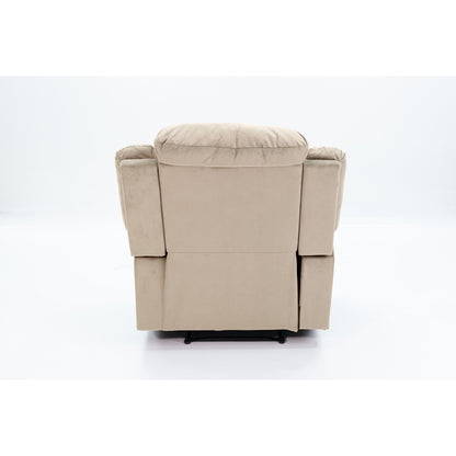 Fauteuil inclinable simple luxueux en velours avec accoudoirs moelleux et appui-tête rembourré pour une détente ultime