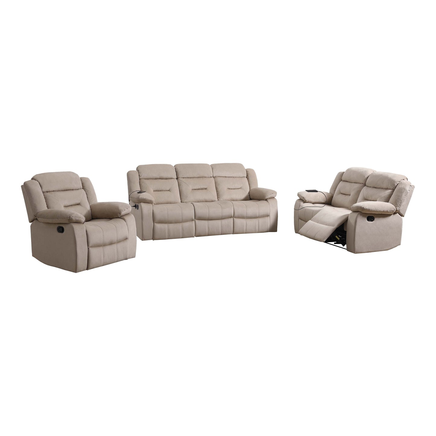 Fauteuil inclinable simple luxueux en velours avec accoudoirs moelleux et appui-tête rembourré pour une détente ultime