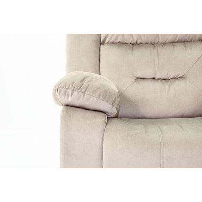 Fauteuil inclinable simple luxueux en velours avec accoudoirs moelleux et appui-tête rembourré pour une détente ultime