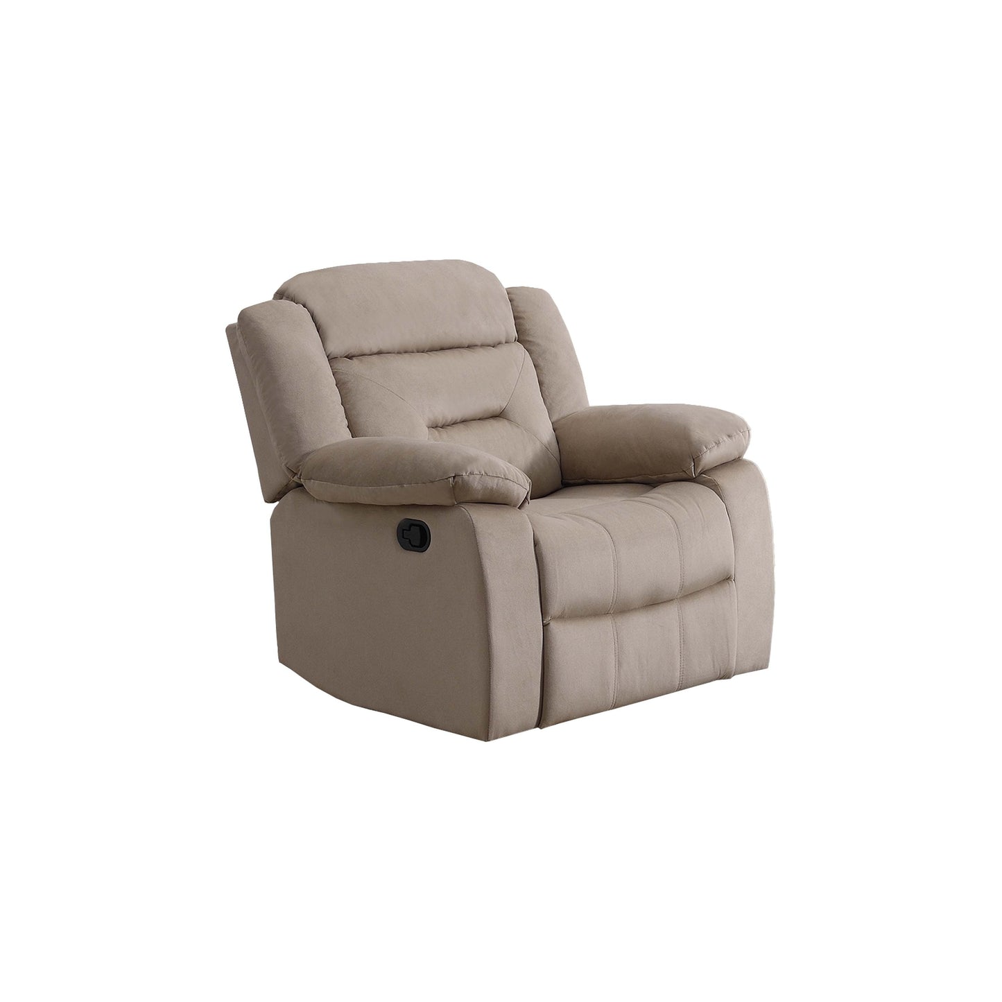 Fauteuil inclinable simple luxueux en velours avec accoudoirs moelleux et appui-tête rembourré pour une détente ultime