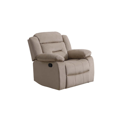 Fauteuil inclinable simple luxueux en velours avec accoudoirs moelleux et appui-tête rembourré pour une détente ultime