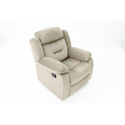 Fauteuil inclinable simple luxueux en velours avec accoudoirs moelleux et appui-tête rembourré pour une détente ultime