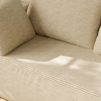 Canapé sectionnel luxueux et confortable de couleur crème