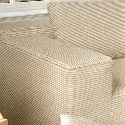 Canapé sectionnel luxueux et confortable de couleur crème