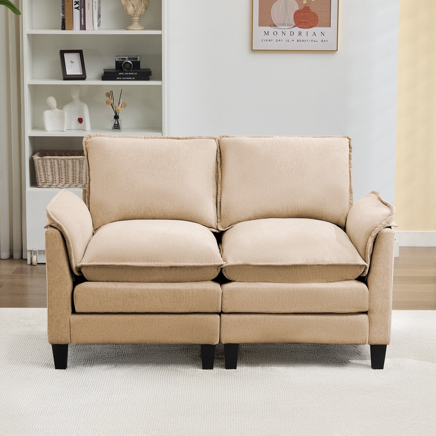 Canapé 2 places de luxe « Confort optimal, design robuste » pour salons et bureaux