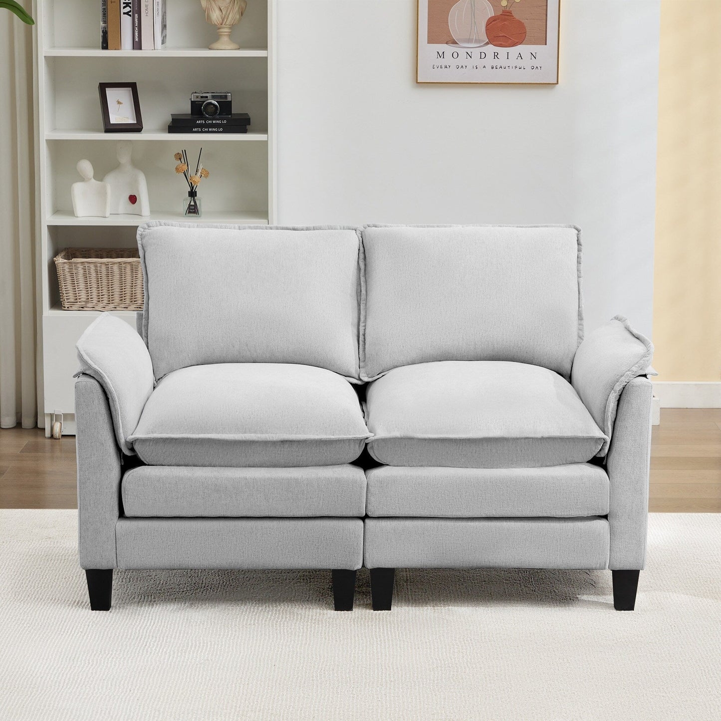 Canapé 2 places de luxe « Confort optimal, design robuste » pour salons et bureaux