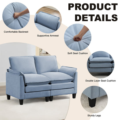 Canapé 2 places de luxe « Confort optimal, design robuste » pour salons et bureaux