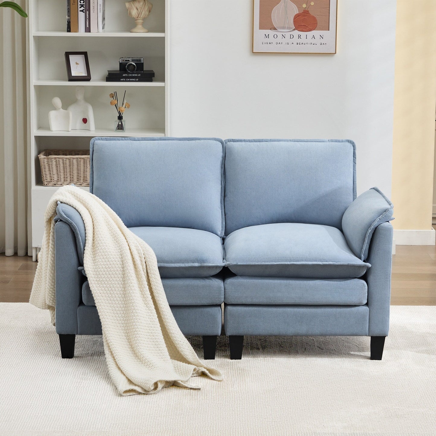 Canapé 2 places de luxe « Confort optimal, design robuste » pour salons et bureaux