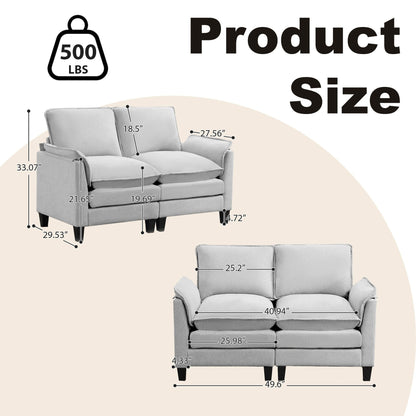 Canapé 2 places de luxe « Confort optimal, design robuste » pour salons et bureaux