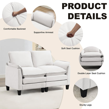 Canapé 2 places de luxe « Confort optimal, design robuste » pour salons et bureaux