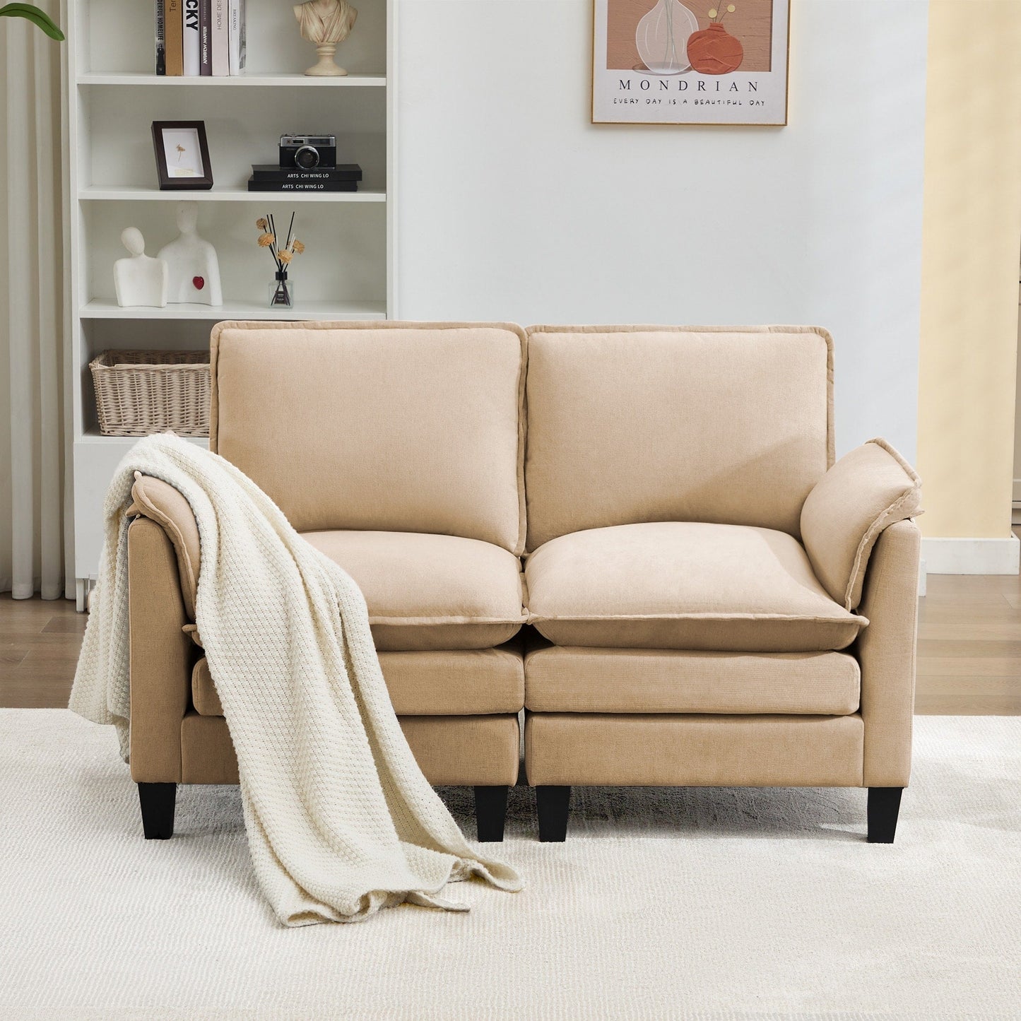 Canapé 2 places de luxe « Confort optimal, design robuste » pour salons et bureaux