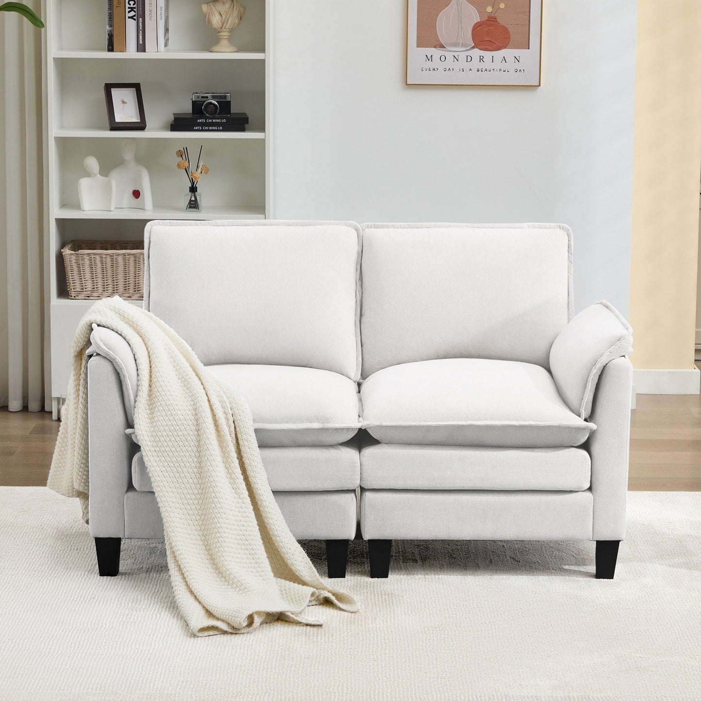 Canapé 2 places de luxe « Confort optimal, design robuste » pour salons et bureaux